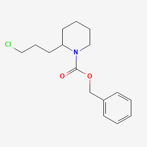 molecular formula C16H22ClNO2 B13958650 Benzyl 2-(3-chloropropyl)piperidine-1-carboxylate 