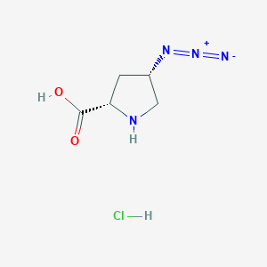 molecular formula C5H9ClN4O2 B1395867 (2S,4S)-4-azidopyrrolidine-2-carboxylic acid hydrochloride CAS No. 892128-58-4
