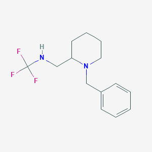 molecular formula C14H19F3N2 B13958671 N-((1-benzylpiperidin-2-yl)methyl)-1,1,1-trifluoromethanamine 