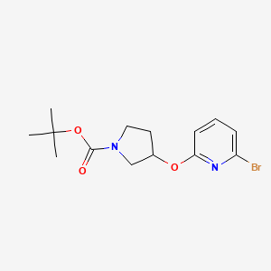 molecular formula C14H19BrN2O3 B13958678 tert-Butyl 3-((6-bromopyridin-2-yl)oxy)pyrrolidine-1-carboxylate 