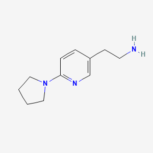 molecular formula C11H17N3 B1395869 2-(6-(Pyrrolidin-1-yl)pyridin-3-yl)ethanamine CAS No. 910411-78-8