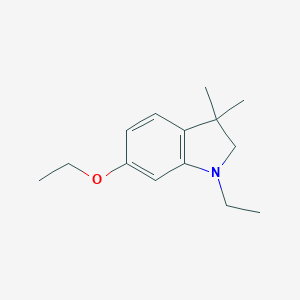 molecular formula C14H21NO B139587 6-Ethoxy-1-ethyl-3,3-dimethylindoline CAS No. 141315-04-0