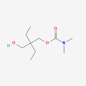 molecular formula C10H21NO3 B13958712 Carbamic acid, dimethyl-, 2-ethyl-2-(hydroxymethyl)butyl ester CAS No. 63884-49-1
