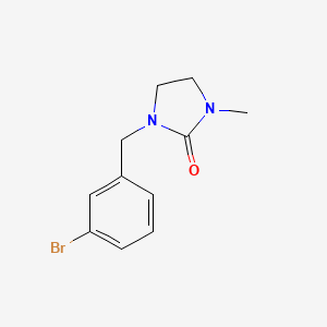 molecular formula C11H13BrN2O B1395874 1-[(3-bromophenyl)methyl]-3-methylimidazolidin-2-one CAS No. 950577-10-3