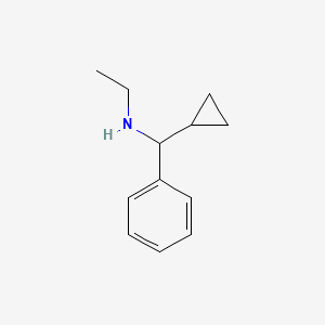 molecular formula C12H17N B13958762 N-(cyclopropyl(phenyl)methyl)ethanamine 