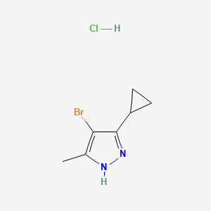 4-Bromo-5-cyclopropyl-3-methyl-1H-pyrazole hydrochloride