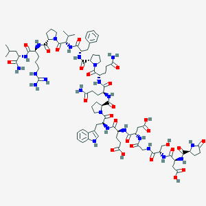 molecular formula C85H121N23O26 B139588 Locustapyrokinin CAS No. 132293-87-9