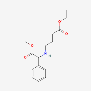 molecular formula C16H23NO4 B1395884 4-[(Ethoxycarbonyl-phenyl-methyl)-amino]-butyric acid ethyl ester CAS No. 1096168-12-5