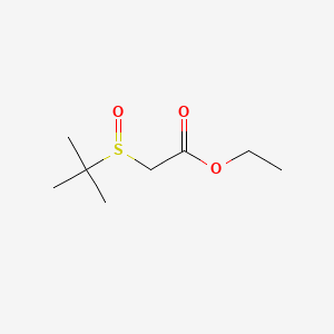 molecular formula C8H16O3S B13958968 Ethyl ((1,1-dimethylethyl)sulphinyl)acetate CAS No. 57475-09-9