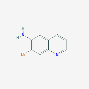 molecular formula C9H7BrN2 B13959054 7-Bromoquinolin-6-amine CAS No. 50358-46-8