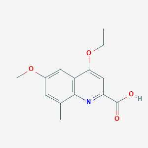 4-Ethoxy-6-methoxy-8-methylquinoline-2-carboxylic acid