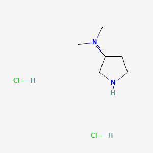 molecular formula C6H16Cl2N2 B1395925 (R)-(+)-3-(Dimethylamino)pyrrolidine dihydrochloride CAS No. 864448-61-3