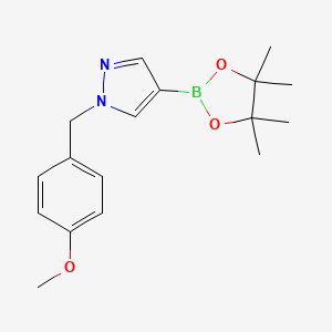 molecular formula C17H23BN2O3 B1395927 1-(4-methoxybenzyl)-4-(4,4,5,5-tetramethyl-1,3,2-dioxaborolan-2-yl)-1H-pyrazole CAS No. 1105039-88-0