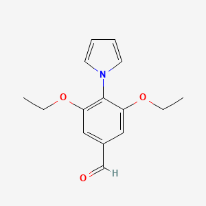 molecular formula C15H17NO3 B1395928 3,5-diethoxy-4-(1H-pyrrol-1-yl)benzaldehyde CAS No. 909853-89-0