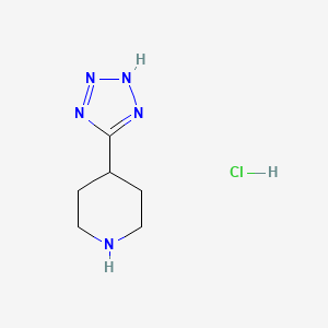 molecular formula C6H12ClN5 B1395931 4-(2H-1,2,3,4-tetrazol-5-yl)piperidine hydrochloride CAS No. 91419-60-2