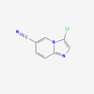 molecular formula C8H4ClN3 B1395936 3-Chloroimidazo[1,2-a]pyridine-6-carbonitrile CAS No. 1019027-68-9