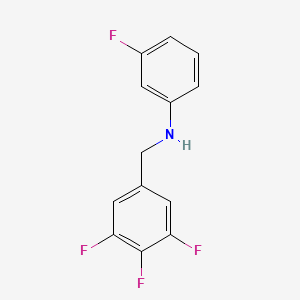 molecular formula C13H9F4N B1395939 3-Fluoro-N-(3,4,5-trifluorobenzyl)aniline CAS No. 637744-49-1