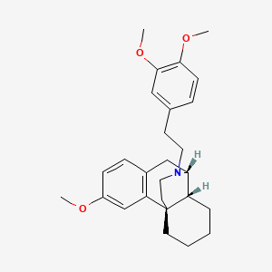 molecular formula C27H35NO3 B13959449 (-)-17-(3,4-Dimethoxyphenethyl)-3-methoxymorphinan CAS No. 63690-30-2