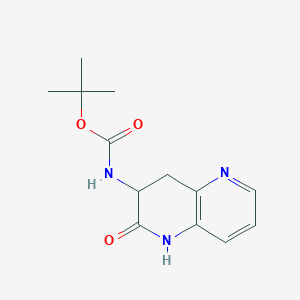 molecular formula C13H17N3O3 B13959489 Tert-butyl (2-oxo-1,2,3,4-tetrahydro-1,5-naphthyridine-3-yl)carbamate CAS No. 600157-68-4