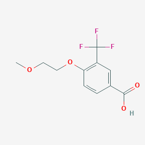 molecular formula C11H11F3O4 B1395951 4-(2-Methoxyethoxy)-3-(trifluoromethyl)benzoic acid CAS No. 1271093-46-9