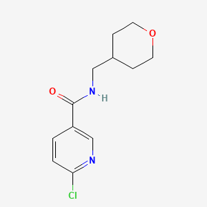 6-chloro-N-((tetrahydro-2H-pyran-4-yl)methyl)nicotinamide