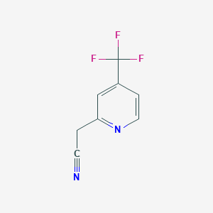 molecular formula C8H5F3N2 B1395962 2-(4-(Trifluoromethyl)pyridin-2-yl)acetonitrile CAS No. 1000536-10-6