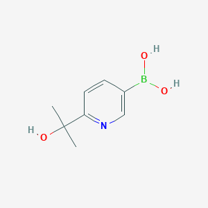 molecular formula C8H12BNO3 B1395971 (6-(2-Hydroxypropan-2-yl)pyridin-3-yl)boronic acid CAS No. 1088496-42-7