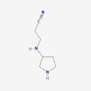 molecular formula C7H13N3 B1395974 3-(Pyrrolidin-3-ylamino)propanenitrile CAS No. 1048912-41-9