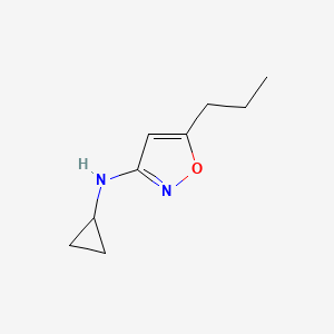 molecular formula C9H14N2O B13959889 N-cyclopropyl-5-propylisoxazol-3-amine 