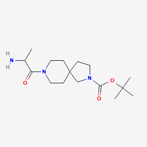 molecular formula C16H29N3O3 B13959896 tert-Butyl 8-(2-aminopropanoyl)-2,8-diazaspiro[4.5]decane-2-carboxylate 