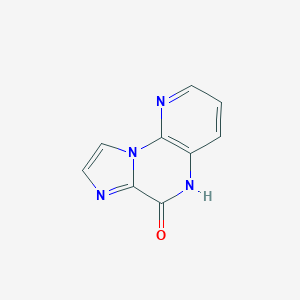 molecular formula C9H6N4O B139599 Imidazo[1,2-A]pyrido[3,2-E]pyrazin-6(5H)-one CAS No. 134485-88-4
