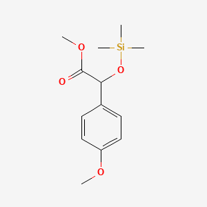 molecular formula C13H20O4Si B13959948 Benzeneacetic acid, 4-methoxy-alpha-[(trimethylsilyl)oxy]-, methyl ester CAS No. 130796-19-9