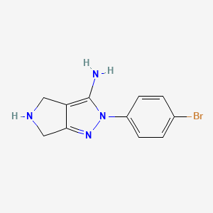molecular formula C11H11BrN4 B13959974 2-(4-Bromophenyl)-2,4,5,6-tetrahydropyrrolo[3,4-c]pyrazol-3-amine 
