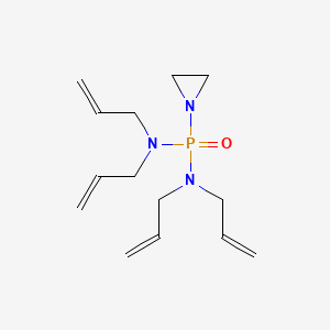 molecular formula C14H24N3OP B13959990 Phosphine oxide, (1-aziridinyl)bis(diallylamino)- CAS No. 58588-69-5