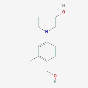 molecular formula C12H19NO2 B13960078 2-{Ethyl[4-(hydroxymethyl)-3-methylphenyl]amino}ethanol CAS No. 773869-21-9