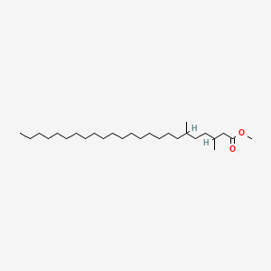 molecular formula C27H54O2 B13960094 Methyl 3,6-dimethyltetracosanoate CAS No. 55281-92-0