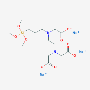 molecular formula C14H25N2Na3O9Si B139601 n-[(3-Trimethoxysilyl)propyl]ethylenediamine triacetic acid trisodium salt CAS No. 128850-89-5