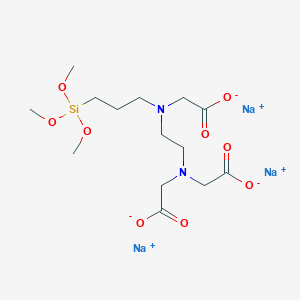 molecular formula C14H25N2Na3O9Si B139601 Trisodium;2-[2-[bis(carboxylatomethyl)amino]ethyl-(3-trimethoxysilylpropyl)amino]acetate CAS No. 128850-89-5