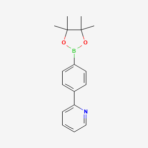 molecular formula C17H20BNO2 B1396016 2-(4-(4,4,5,5-Tetramethyl-1,3,2-dioxaborolan-2-yl)phenyl)pyridine CAS No. 908350-80-1