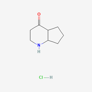 molecular formula C8H14ClNO B1396019 六氢-1H-环戊[b]吡啶-4(4aH)-酮盐酸盐 CAS No. 120641-01-2
