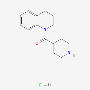 molecular formula C15H21ClN2O B1396021 3,4-Dihydro-1(2H)-quinolinyl(4-piperidinyl)-methanone hydrochloride CAS No. 1220018-25-6