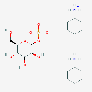 molecular formula C18H39N2O9P B13960306 cyclohexylazanium;[(2R,3S,4S,5S,6R)-3,4,5-trihydroxy-6-(hydroxymethyl)oxan-2-yl] phosphate 