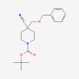 Tert-butyl 4-(benzyloxymethyl)-4-cyanopiperidine-1-carboxylate