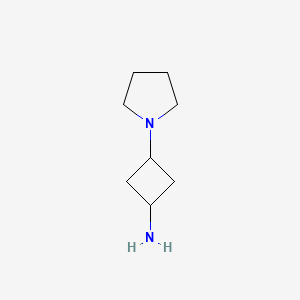 molecular formula C8H16N2 B1396044 3-(Pyrrolidin-1-yl)cyclobutan-1-amine CAS No. 952417-62-8