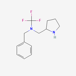 molecular formula C13H17F3N2 B13960448 N-benzyl-1,1,1-trifluoro-N-(pyrrolidin-2-ylmethyl)methanamine 