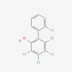 molecular formula C12H5Cl5O B13960451 Pentachloro-(1,1'-biphenyl)-ol CAS No. 116164-77-3