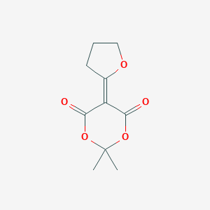 molecular formula C10H12O5 B139605 5-(二氢呋喃-2(3H)-亚甲基)-2,2-二甲基-1,3-二氧杂环-4,6-二酮 CAS No. 145122-43-6