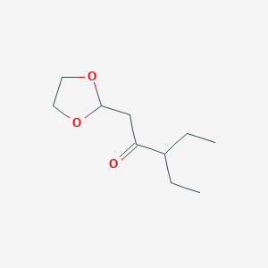 molecular formula C10H18O3 B1396050 1-(1,3-Dioxolan-2-yl)-3-ethyl-pentan-2-one CAS No. 1263366-19-3