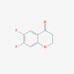 molecular formula C9H6F2O2 B1396051 6,7-Difluorochroman-4-one CAS No. 1092349-93-3