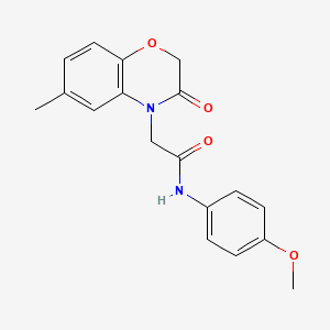 molecular formula C18H18N2O4 B13960520 N-(4-Methoxy-phenyl)-2-(6-methyl-3-oxo-2,3-dihydro-benzo[1,4]oxazin-4-yl)-acetamide 